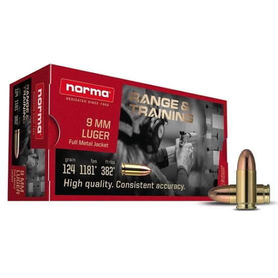 Norma 9mm FMJ 124gr