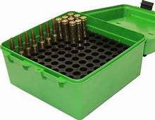 Load image into Gallery viewer, MTM Ammo BOX (100 RD) with Handle in Vibrant Green
