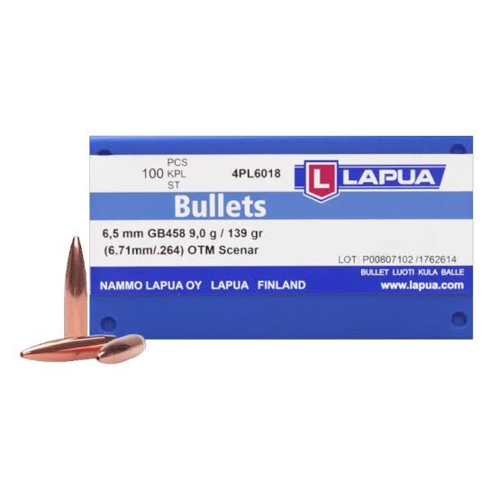 Lapua 6.5 Cal 139gr Scenar Bullets (100)